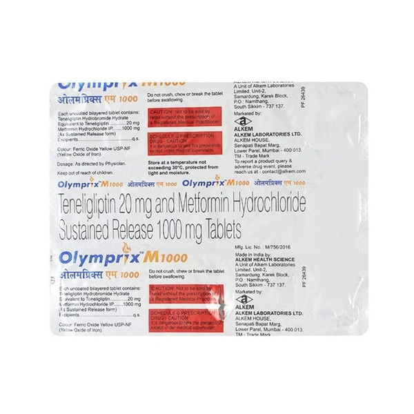 Rx OLYMPRIX M 1000-1X15 TABLETS - 1X15 TABLETS