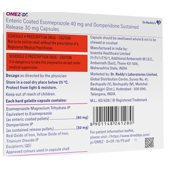 Rx OMEZ DSR+ - 1X15 CAPSULES - 1X15 CAPSULES