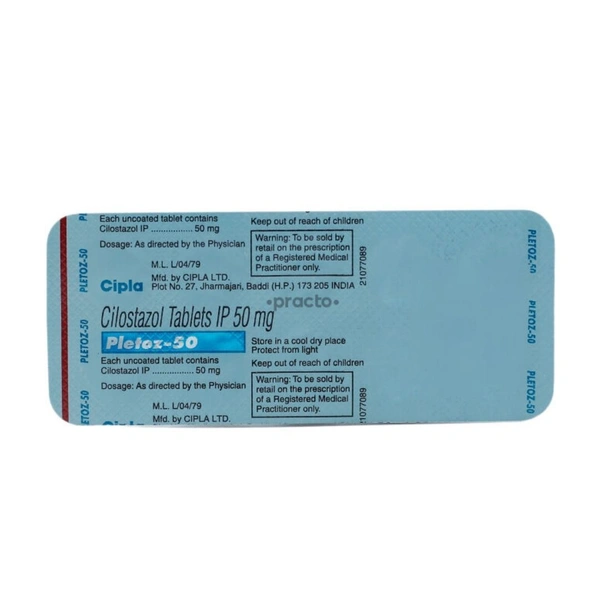 Rx PLETOZ 50 -1X10 TABLETS - 1X10 TABLETS