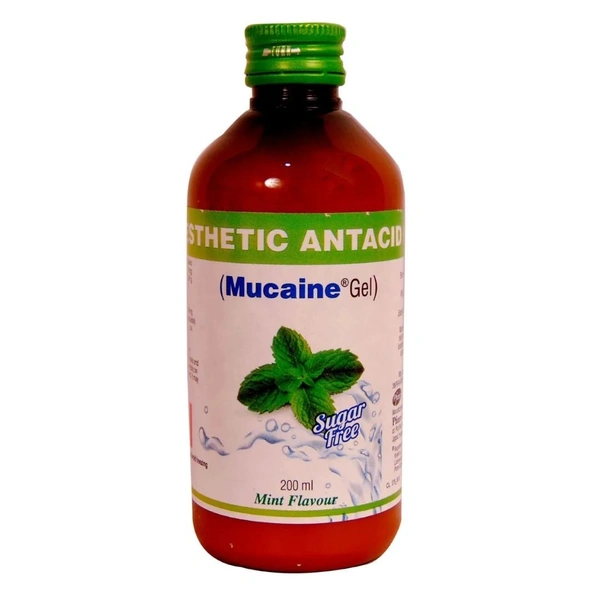 Rx MUCAINE GEL SUGAR FREE SYRUP -MINT FLAVOUR-200ML - 200ML