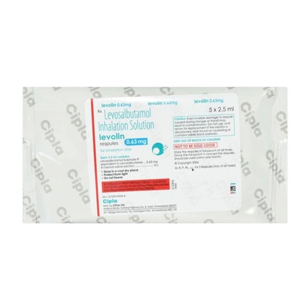 Rx LEVOLIN 0.63MG-1X5-2.5ML - 1X5-2.5ML