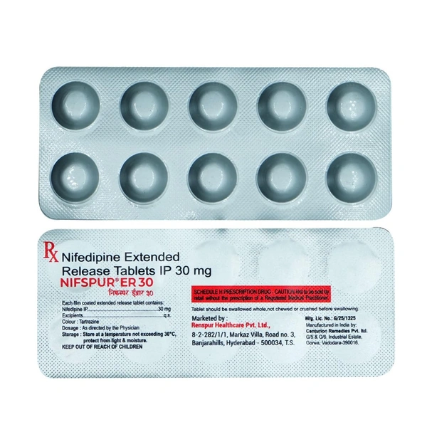 Rx NIFSPUR ER 30 - 1X10 TABLETS - 1X10 TABLETS