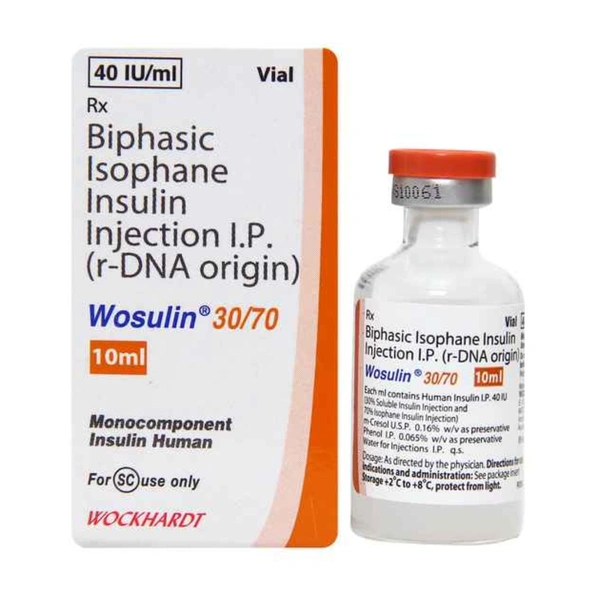 Rx WOSULIN 30/70 -40 IU/ML - 10ML VIAL - 10ML VIAL