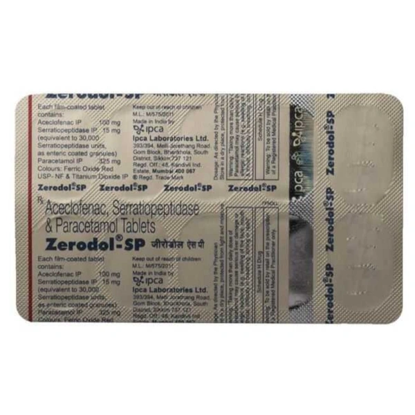 RX ZERODOL SP - 1X10 TABLETS - 1X10 TABLETS