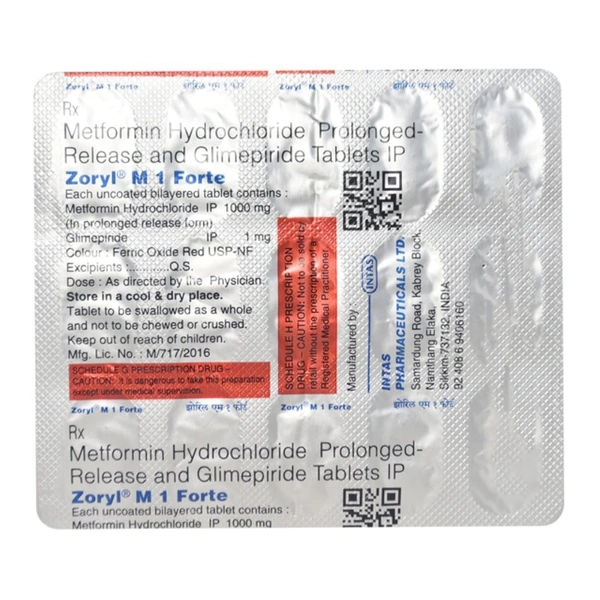  Rx ZORYL M1 FORTE - 1X15