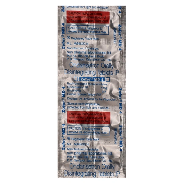 Rx ZOFER MD 4 - 1X10 TABLETS - 1X10 TABLETS