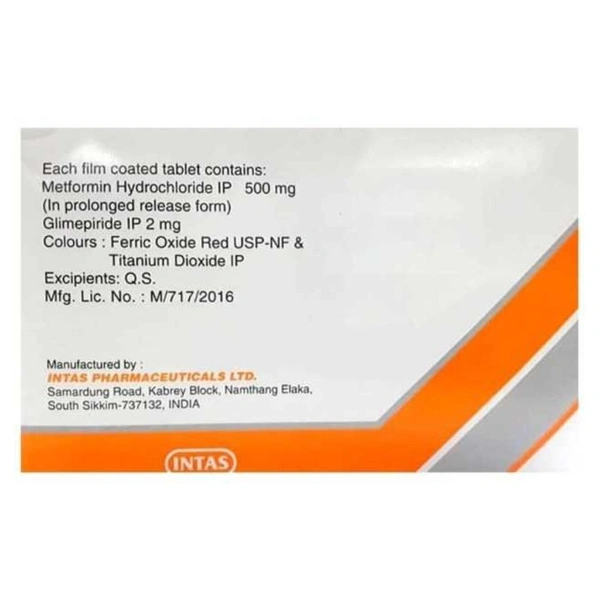 Rx ZORYL M2 - 1X20 TABLETS - 1X20
