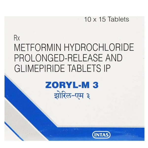 Rx ZORYL M3 - 1X15 TABLETS - 1X15 TABLETS