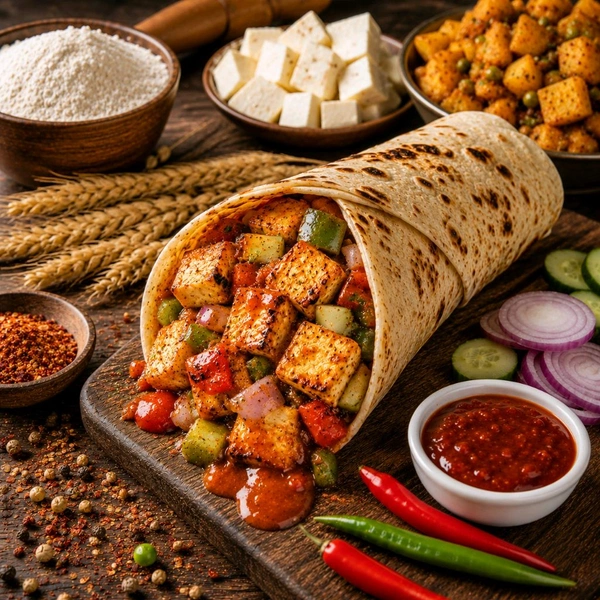 Paneer Veggie Atta Roll