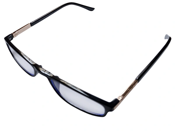 Blue Cut Lenses (Blocks Blue Rays coming from Mobiles, Computer Screens, TV and other electronic devices) Premium Quality Rectangular Shape Slim Frame Reading Glass for men and women - Free Size - +1.25