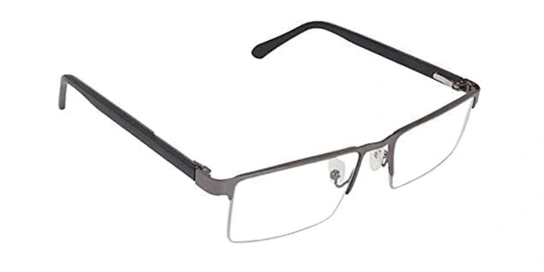 Bifocal Rectangular Half Rim Metal Frame Reading Glasses for both Men and Women - +1.50