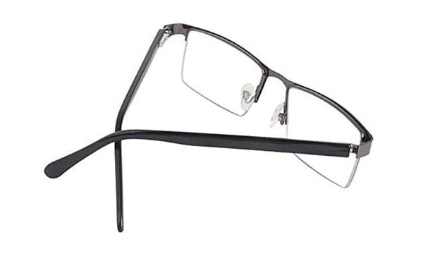 Bifocal Rectangular Half Rim Metal Frame Reading Glasses for both Men and Women - +1.50