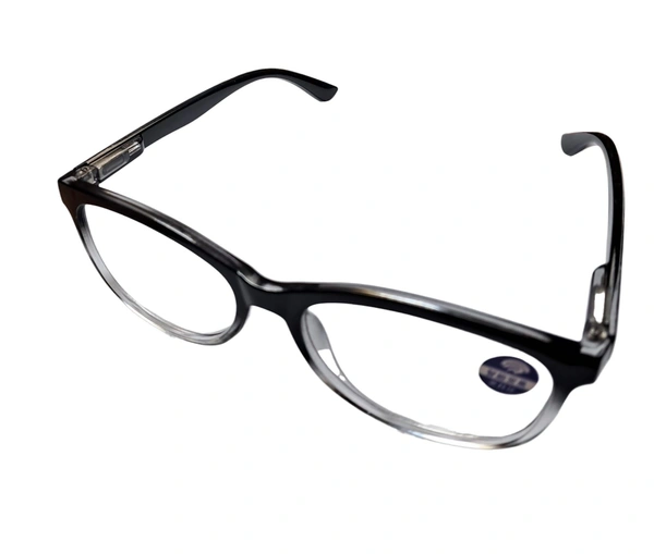 One Power Auto Focus Semi Round Shape Reading Glasses for Men and women. Clear Focus Auto Adjusting Optic, suitable for all those in need of Reading Power ranging from +0.50 to +2.50 - Black