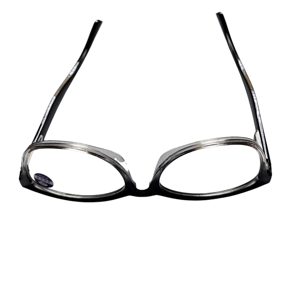One Power Auto Focus Semi Round Shape Reading Glasses for Men and women. Clear Focus Auto Adjusting Optic, suitable for all those in need of Reading Power ranging from +0.50 to +2.50 - Black