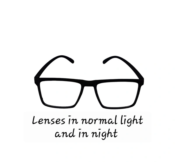 Multi Purpose Rectangle Zero Power Computer cum Day and Night Glass for Men and Women