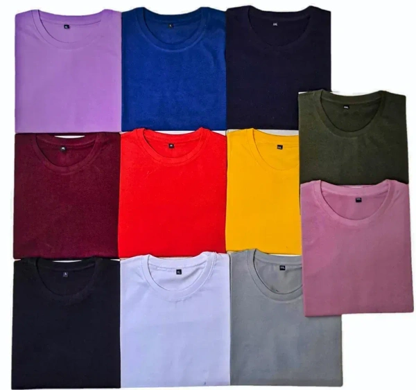 Men's Round Neck 100% COTTON BIOWASH 180GSM - All Size, All Color