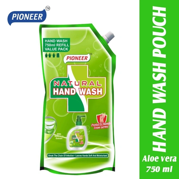 Pioneer Aloevera Hand Wash Pouch - 750ml