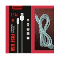 UNIQSUN USB DATA CABLE v8 CHARING  whit data transfer 2.5 Amp - WHITE