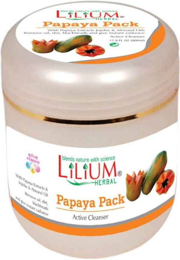 lilium -papaya-active-cleanser-pack-500ml - 