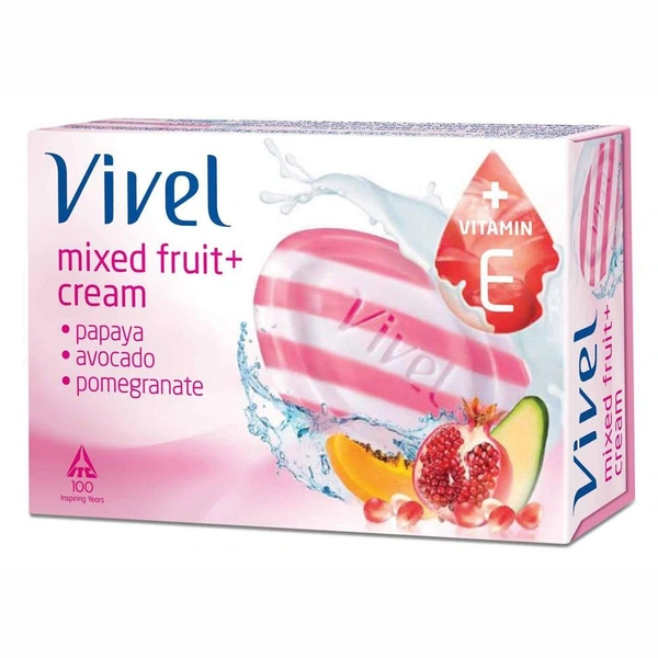 VIVEL MIXED FRUIT AND CREAM SOAP, 100G - 100g