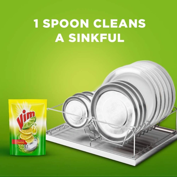 Vim Dishwash Gel Lemon Pouch 155ml