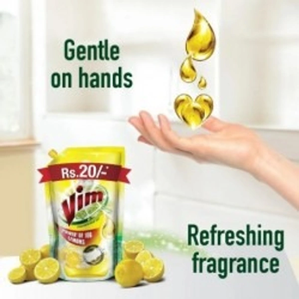 Vim Dishwash Gel Lemon Pouch 155ml