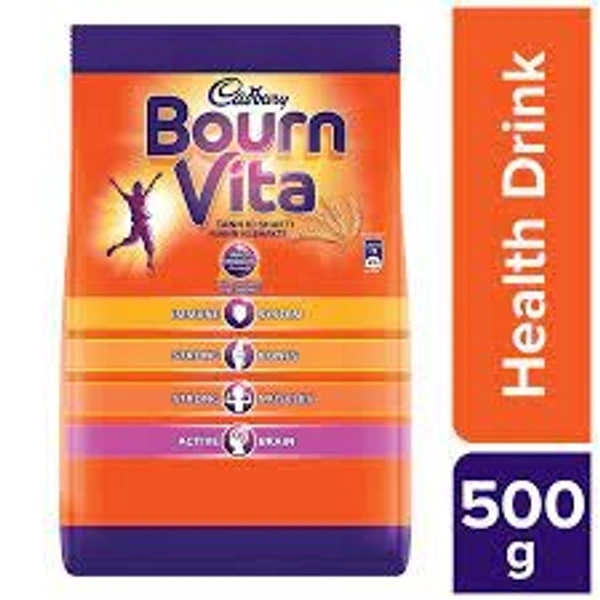 Cadbury Bournvita Health Drink Nutrition Drink  (500 g, Chocolate Flavored) - 