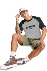 MORION LEOTUDE Men Polycotton Classy Look Dri-Fit Round Neck Half Sleeve Tshirt| Colorful Oversized Fit T-Shirt for Mans - Silver, L