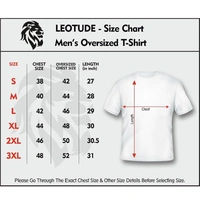 LEOTUDE Half Sleeve Oversized Cottonblend Round Neck Printed Men's T-Shirt (Color Black) - Black, M