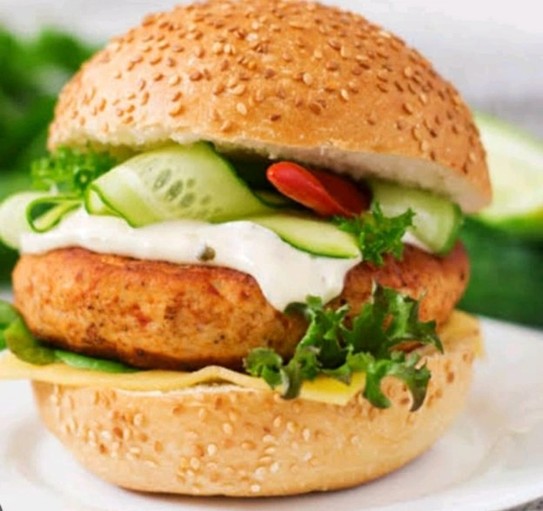 Chicken Cheese  Burger - Sainthia Momo Junction