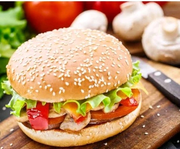 Veg.  Burger  - Sainthia Momo Junction