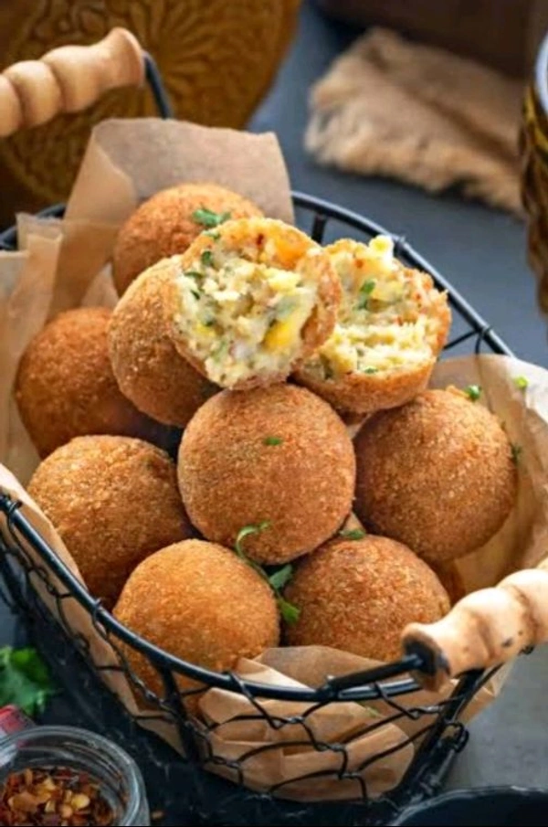 Golden Corn Cheese Balls - Daddy's Cafe