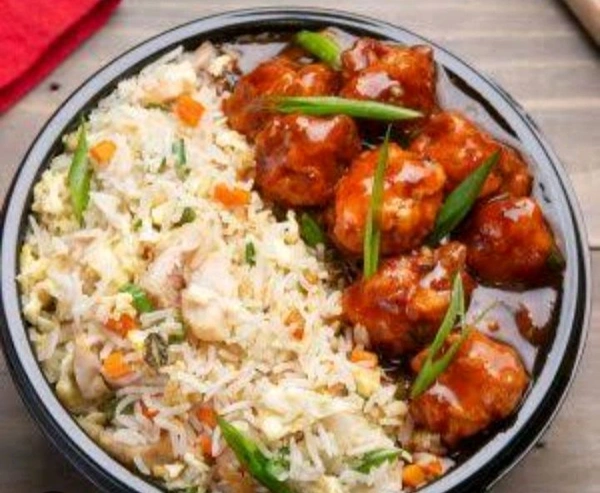 Combo Rice With Veg Manchurian  - Daddy's Cafe