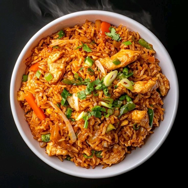 Schezwan Egg Chicken Fried Rice  - Bagicha Restaurant