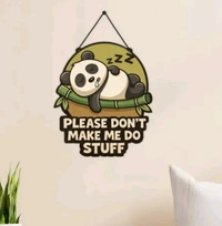 Panda Wooden Wall Hanging With Quote For Home Decor