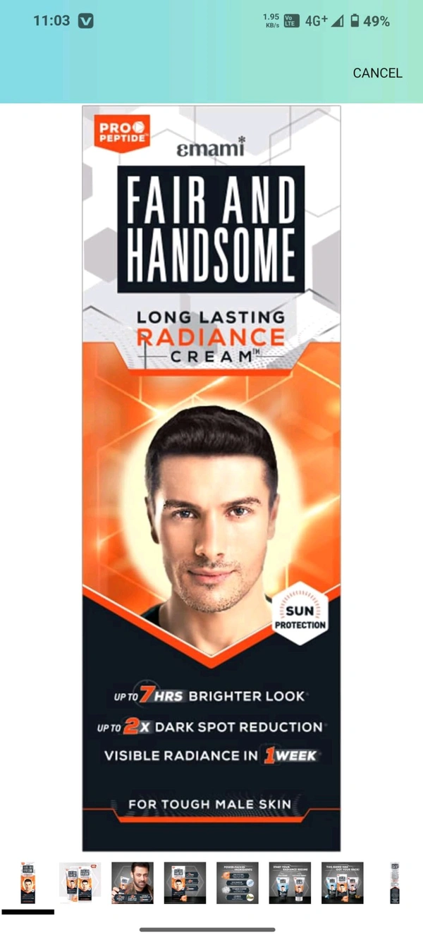 FAIR&HANDSOME LONG LASTING RADIANCE CREAM - 15g