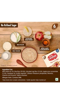Nestle Cerelac Ragi(Nachni)Apple 6 Months  - 300g 6 Months