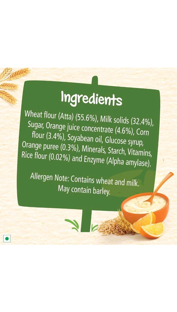 Nestle Cerelac Wheat Orange 8 Months  - 300g 8 Months