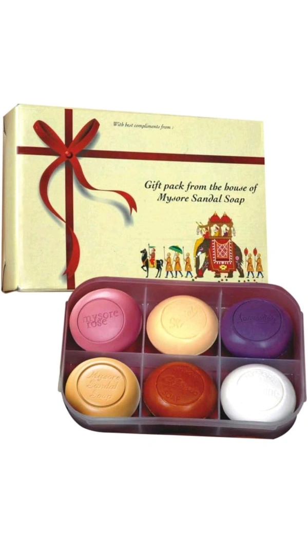 Gift Pack From The House Of Mysoor Sandal Soap  - 900g (150g×6)