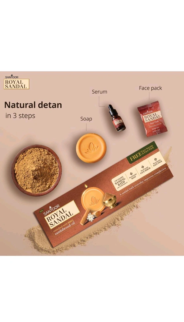 SANTOOR ROYAL SANDAL SOAPS - 450g(150g×3N)