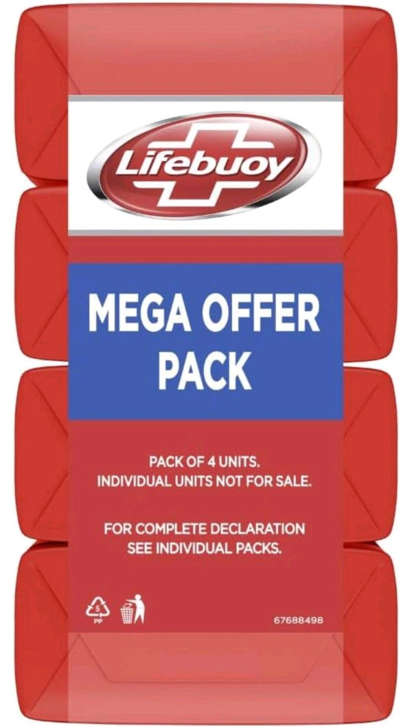 Lifebuoy Soaps 100% stronger  Germ Protection (Pack Of 4) - 4×125g