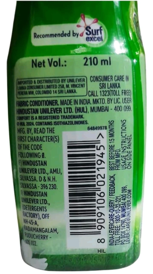 COMFORT Fabric Conditioner Garden Fresh  - 210ml