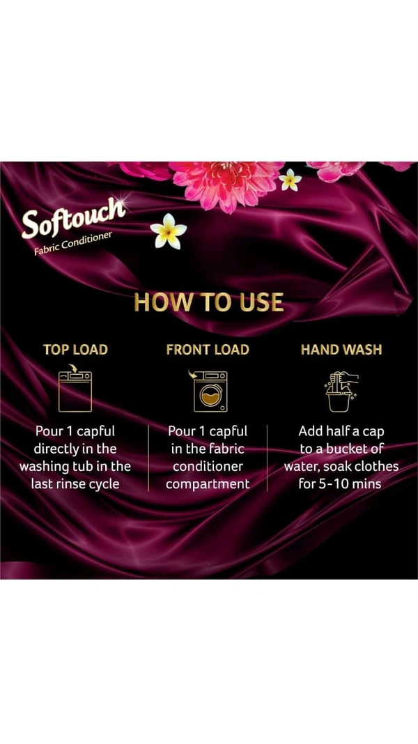 SOFTOUCH Fabric Conditioner 2X French Perfume  - 210ml