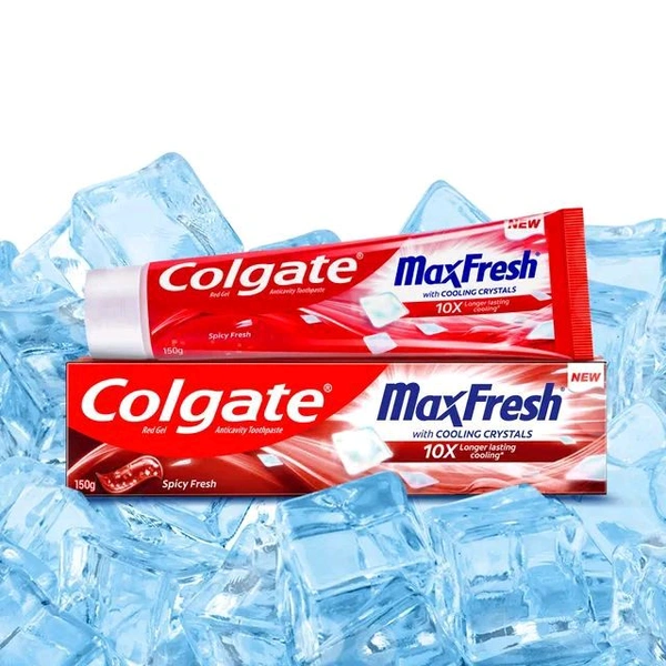 COLGATE MAXFRESH WITH COOLING CRYSTALS MEGA SAVER (PACK OF 2×150G)=300G - 2×150g=300g