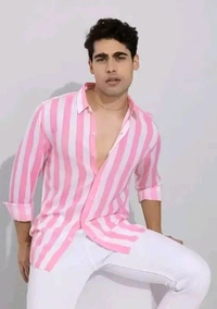Classic Retro Men Shirt - White / Pink / Green / Blue, XXS 
S 
M 
L 
XL 
XXL