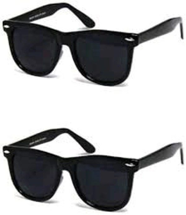 IFASH Men Black Plastic Sunglasses  - Black, Free Size