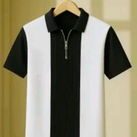 Polo Shirt With A Quarter -Zip Design  - All Size Available