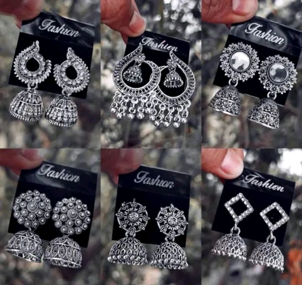Earrings Steel Colour For Junka - Nobel, Free Size