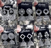 Earrings Steel Colour For Junka - Nobel, Free Size