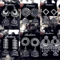 Earrings Steel Colour For Junka - Nobel, Free Size